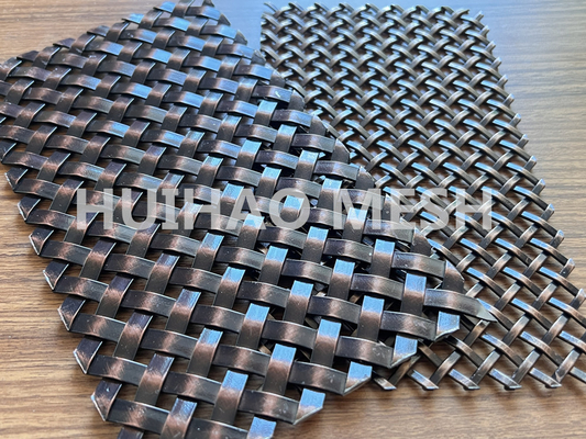 Furniture Cabinets Architectural Wire Mesh Antique Finish Square Hole Stainless Steel 304