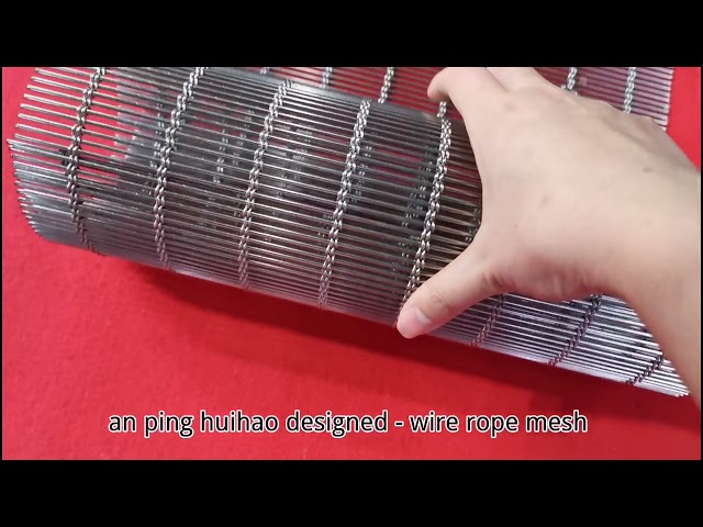 Decorative Wire Cladding Woven Metals , Architectural Metal Wire Mesh Facades