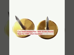  Cup Head Welded Pins  With 30 Mm Round Base For HVAC Duct Insulation
