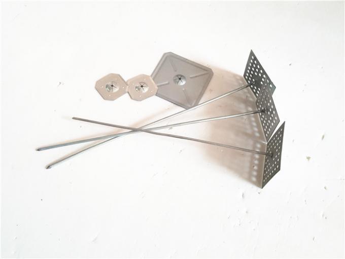 12ga Diameter Insulation Hanger Pins , Perforated Base Insulation Pins